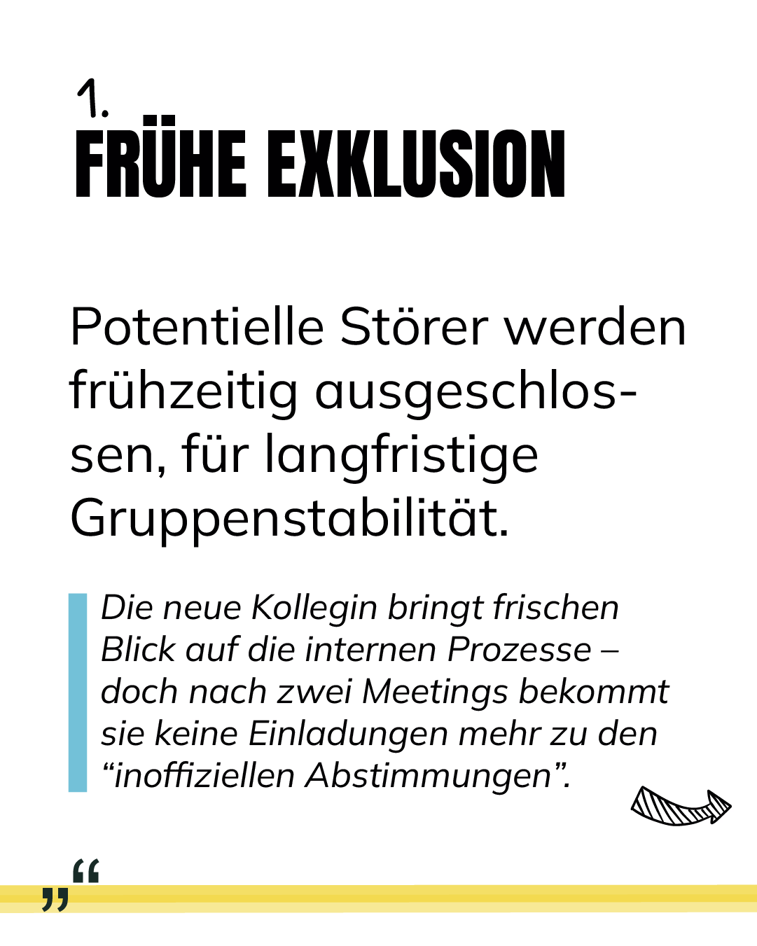 Infografik zu Exklusion in Gruppen