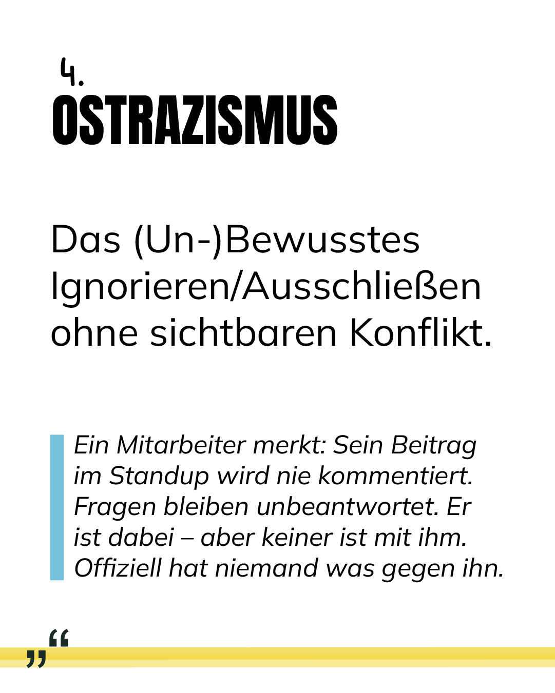 Infokgrafik zu Gruppendynamik Ostrazismus